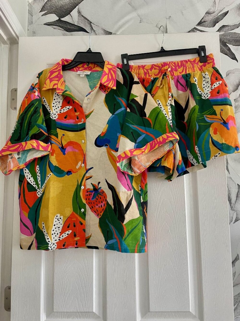 Red Dress Boutique Vibrant Multi-Color Tropical Button Down Shirt